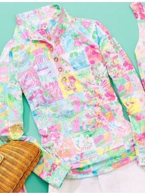 NWT Lilly Pulitzer *RARE* Captain Popover UPF 50+ in Pop-Up Lilly State of Mind